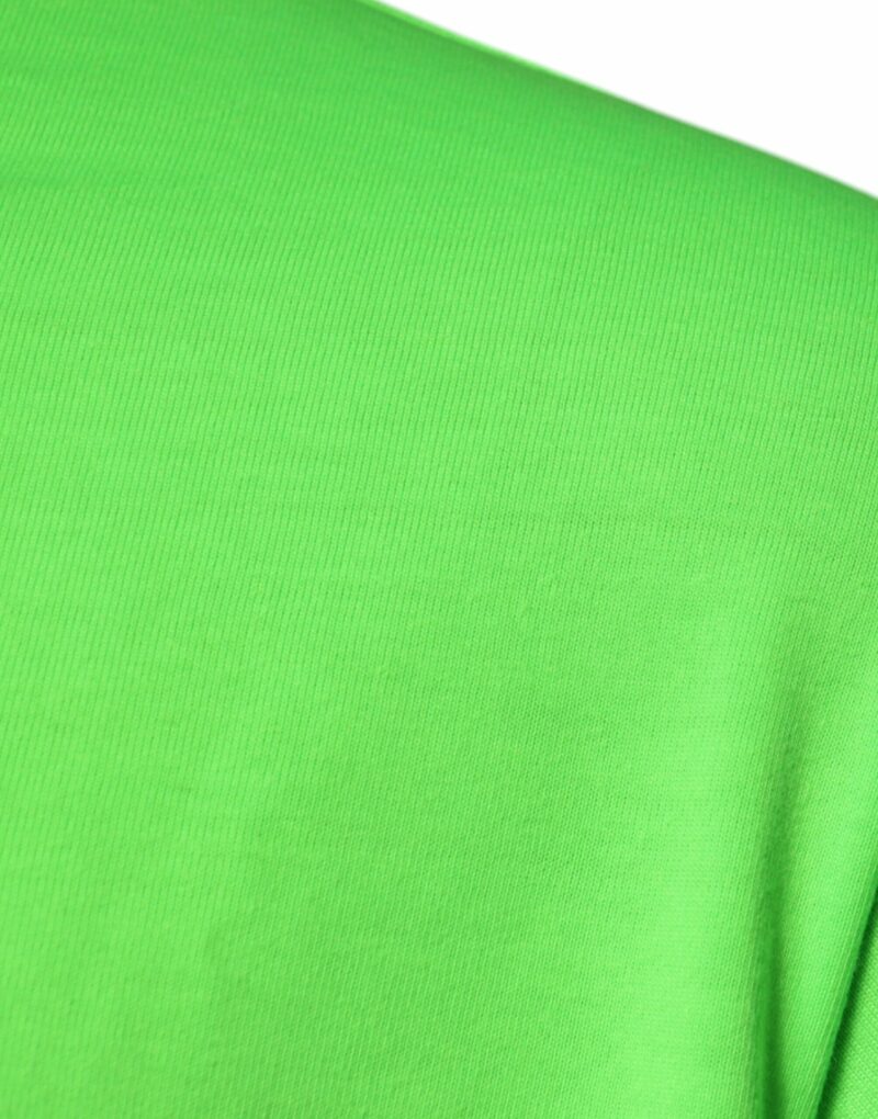 Dolce & Gabbana Green DG Logo Cotton Crew Neck T-shirt - Image 4