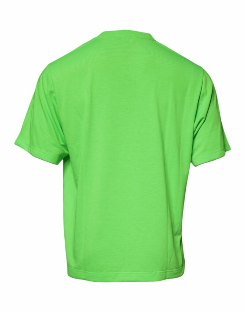 Dolce & Gabbana Green DG Logo Cotton Crew Neck T-shirt - Image 5