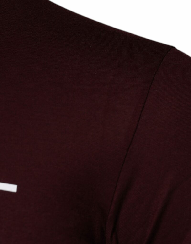 Dolce & Gabbana Dark Red D&G King Of Love Crew Neck T-shirt - Image 4