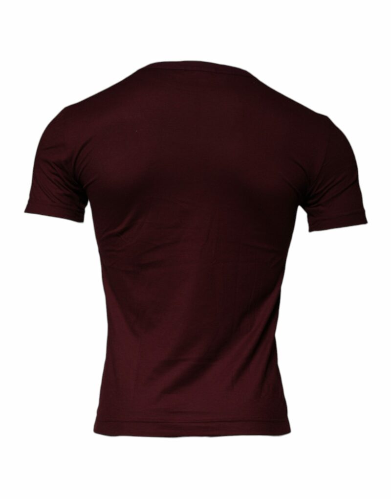 Dolce & Gabbana Dark Red D&G King Of Love Crew Neck T-shirt - Image 5