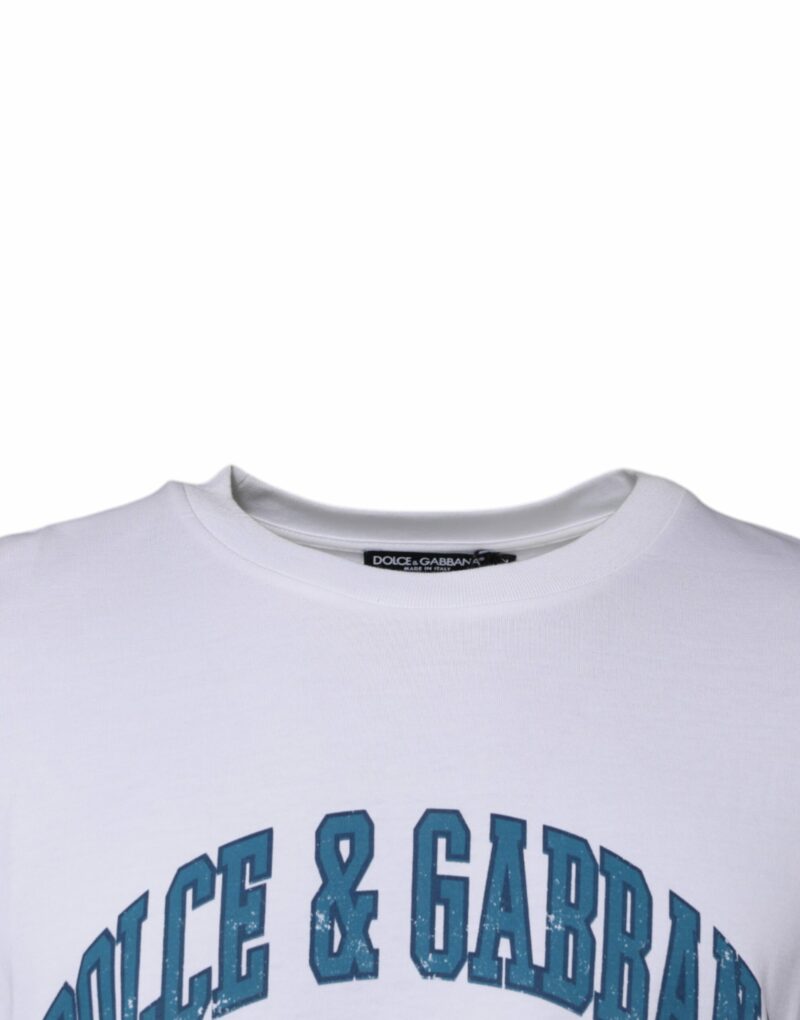 Dolce & Gabbana White DG Milano Cotton Crew Neck T-shirt - Image 3