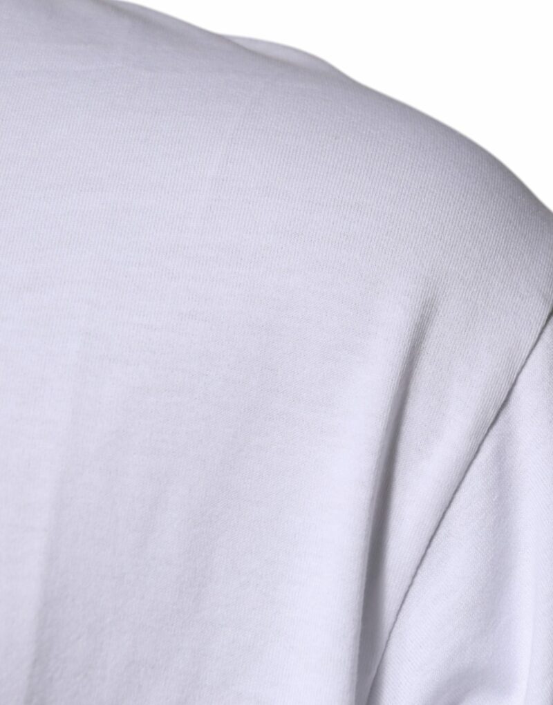 Dolce & Gabbana White DG Milano Cotton Crew Neck T-shirt - Image 4