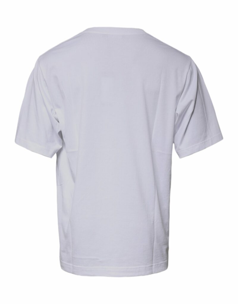 Dolce & Gabbana White DG Milano Cotton Crew Neck T-shirt - Image 5