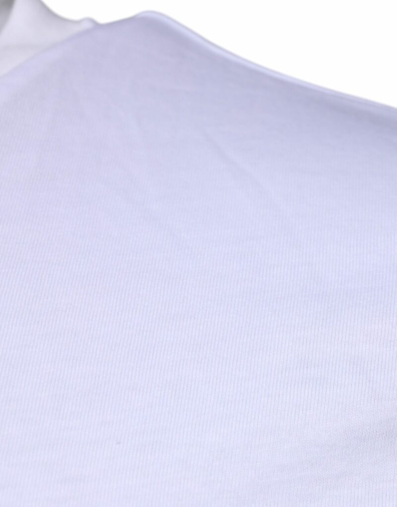 Dolce & Gabbana White DG Logo Cotton Crew Neck T-shirt - Image 4