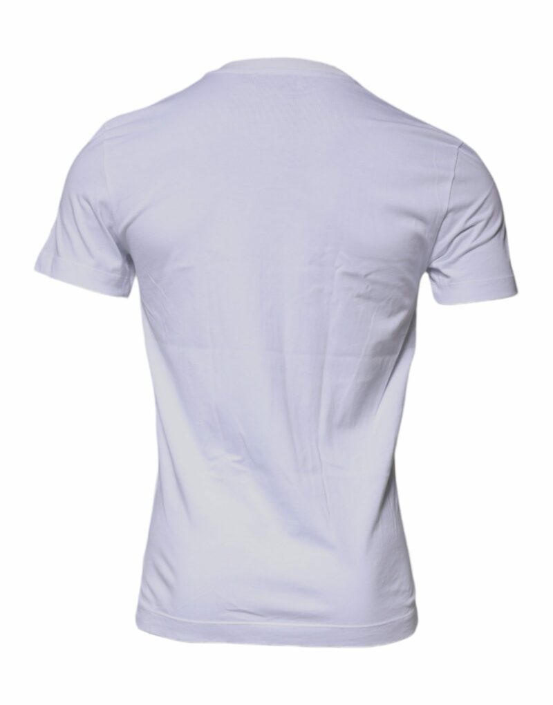 Dolce & Gabbana White DG Logo Cotton Crew Neck T-shirt - Image 5