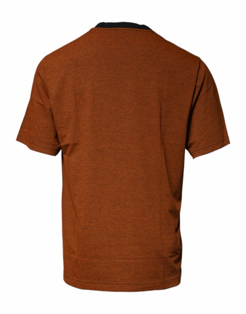 Dolce & Gabbana Brown DG Logo Cotton Crew Neck T-shirt - Image 5