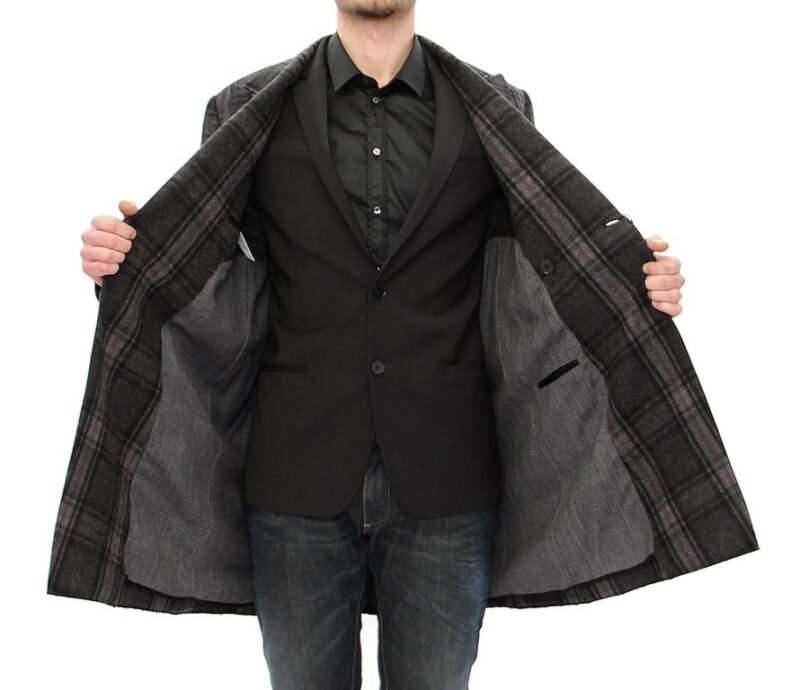Dolce & Gabbana Sicilia Checkered Wool Blend Coat - Image 3