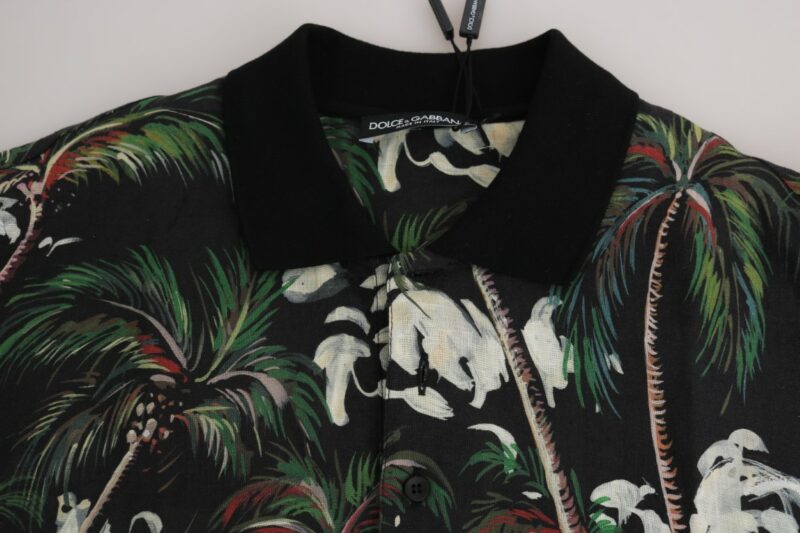 Dolce & Gabbana Sicilian Volcano Motive Polo Tee - Image 5