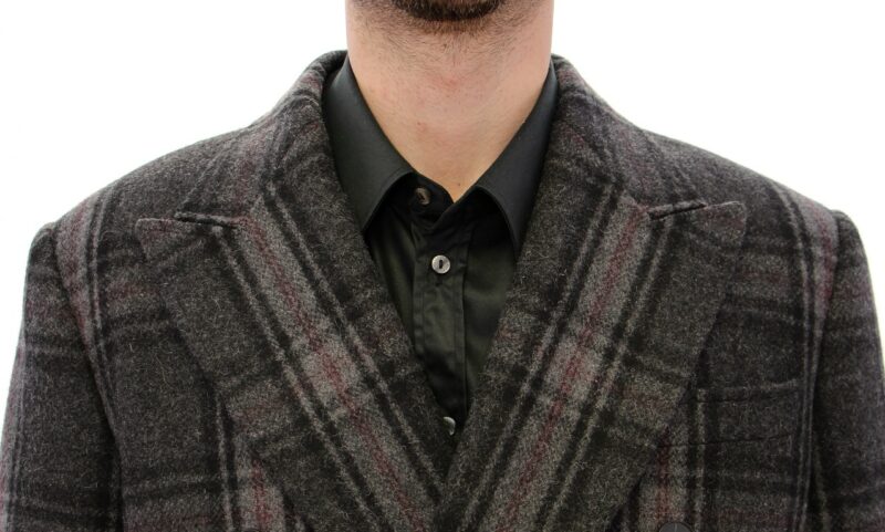 Dolce & Gabbana Sicilia Checkered Wool Blend Coat - Image 6