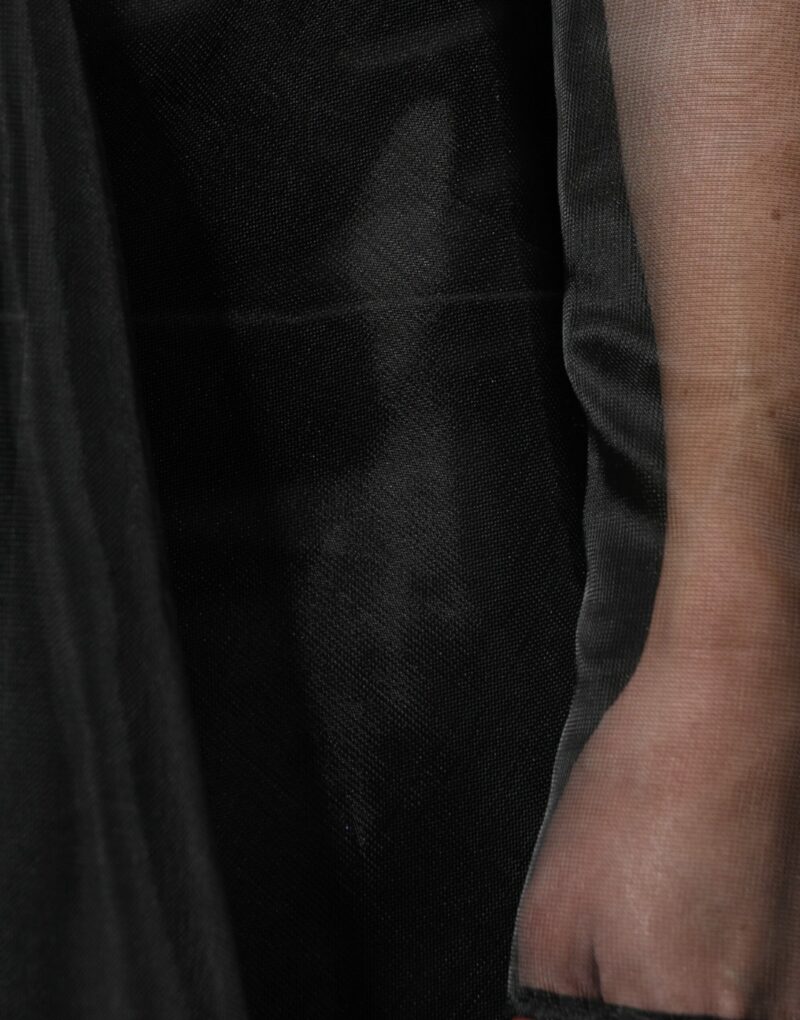 Dolce & Gabbana Black Tulle A-line Midi Cocktail Gown Dress - Image 7