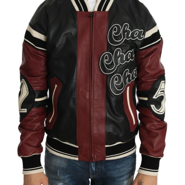 Dolce & Gabbana Exquisite Sheepskin Leather Bomber Jacket