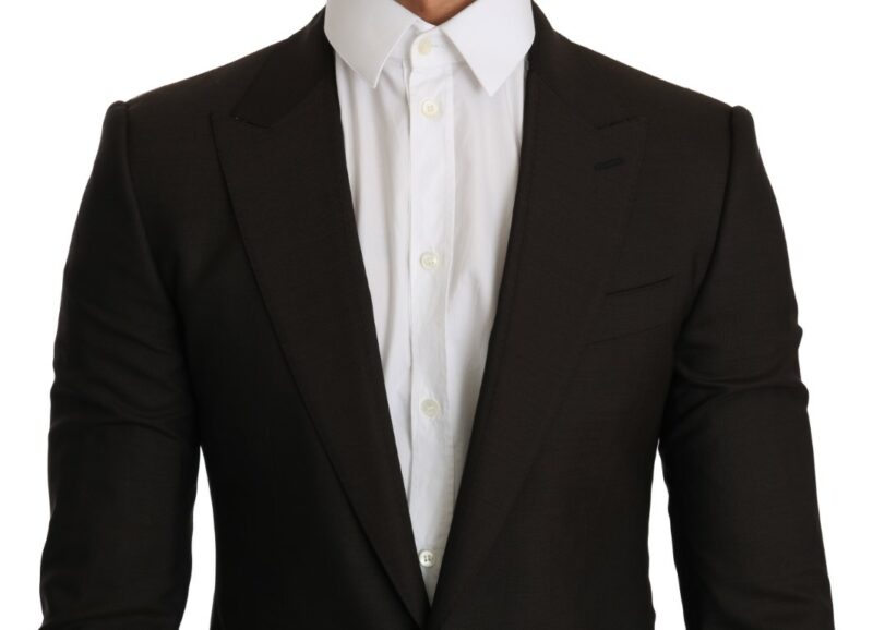 Dolce & Gabbana Sleek Slim Brown Virgin Wool Blazer Jacket - Image 2