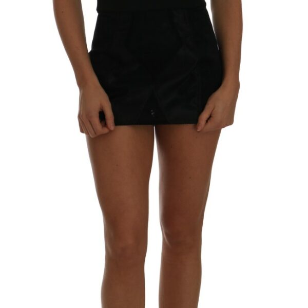Dolce & Gabbana Elegant Black Floral Stretch Bodysuit Romper