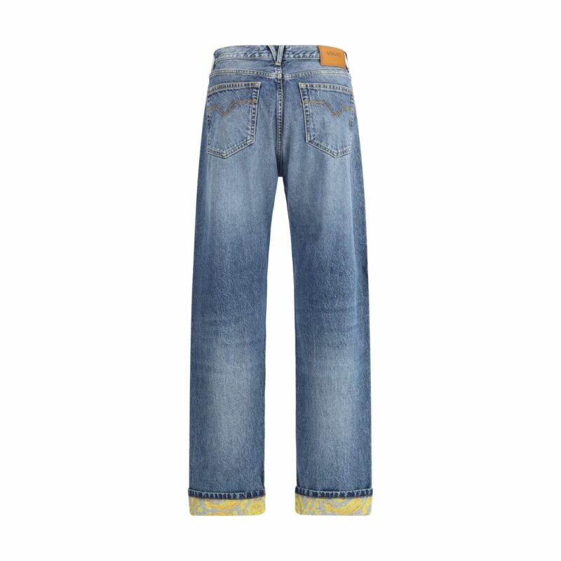Versace Barocco Turn-Up Jeans - Image 2