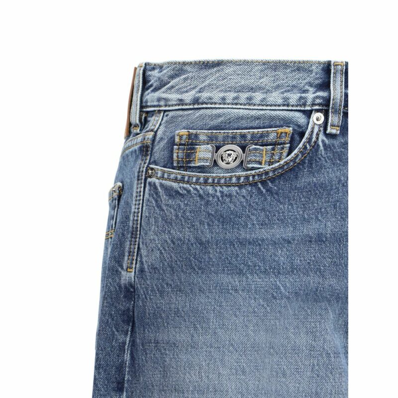 Versace Barocco Turn-Up Jeans - Image 3