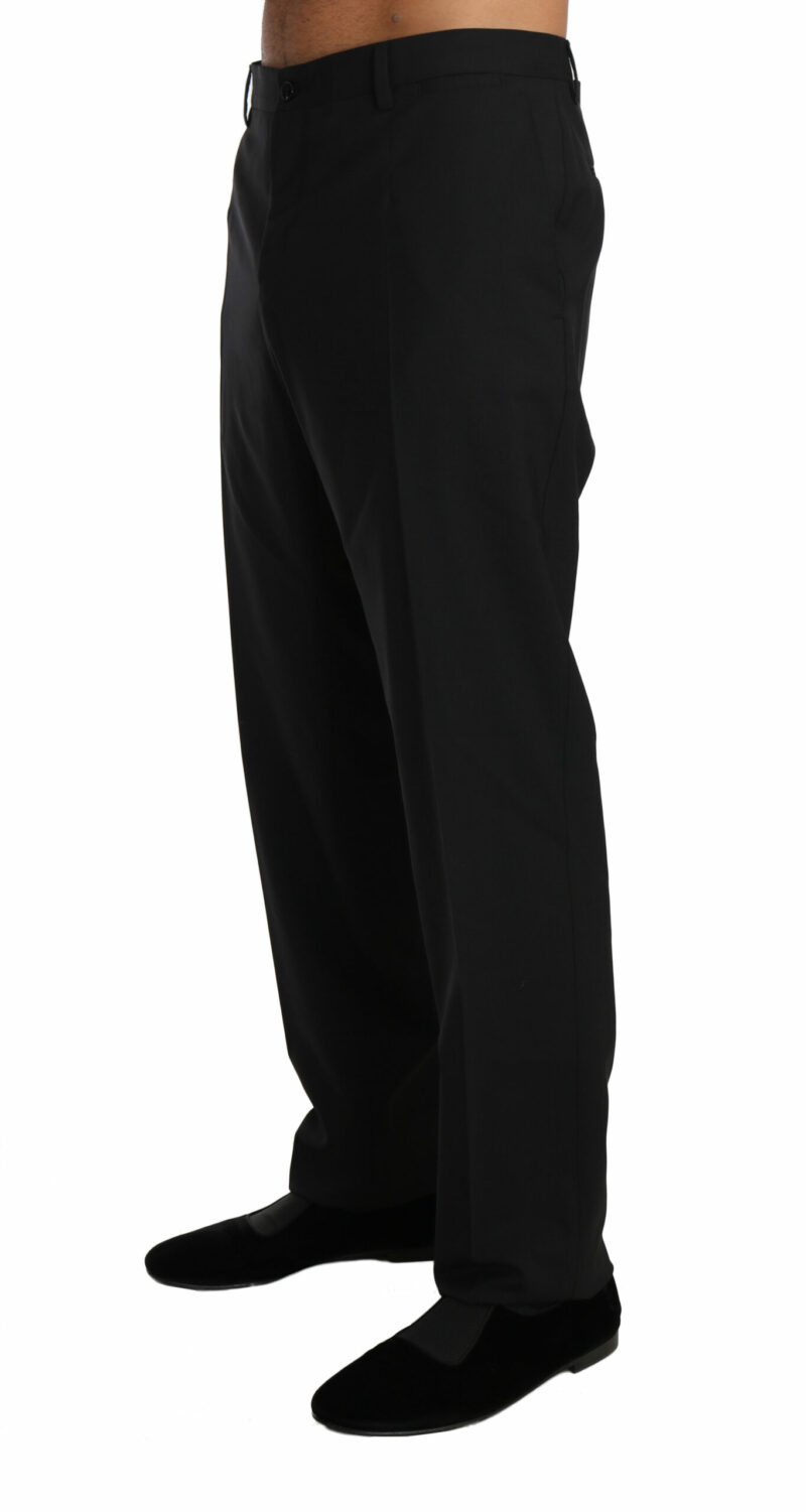 Dolce & Gabbana Elegant Black Wool Dress Pants - Image 2