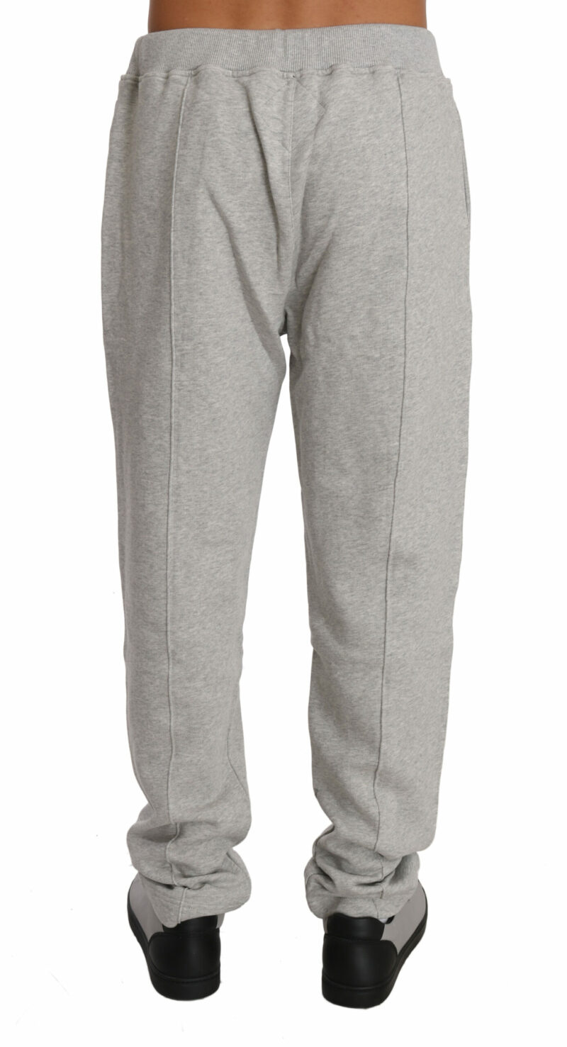 Billionaire Italian Couture Elegant Gray Hooded Sweatsuit Ensemble - Image 3