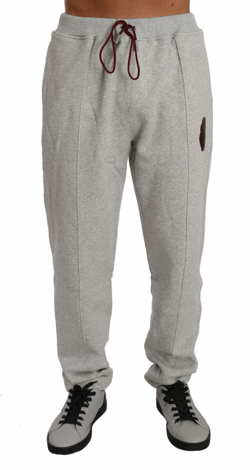 Billionaire Italian Couture Elegant Gray Hooded Sweatsuit Ensemble - Image 8
