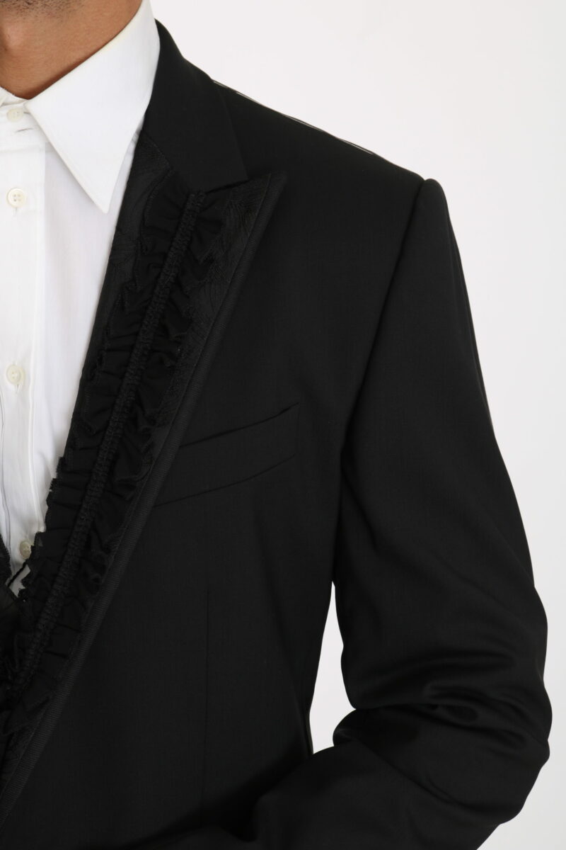 Dolce & Gabbana Elegant Black Slim Fit Martini Blazer Jacket - Image 2