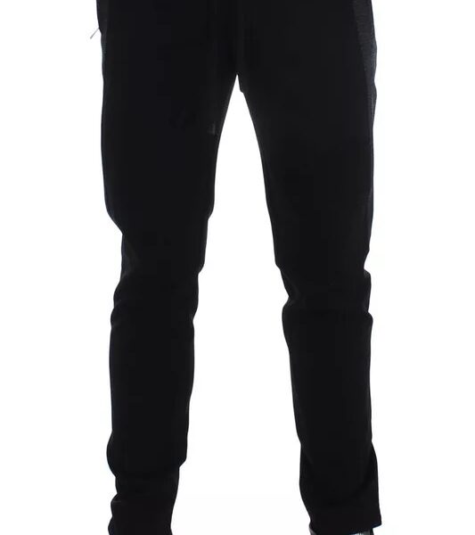 Dolce & Gabbana Black Gray Wool Casual Trousers Stripe Pants