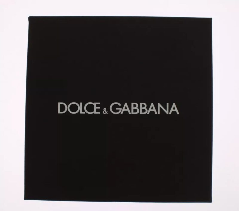 Dolce & Gabbana Silver Brown Raffia Leather Clasp Finder Chain Keyring - Image 7