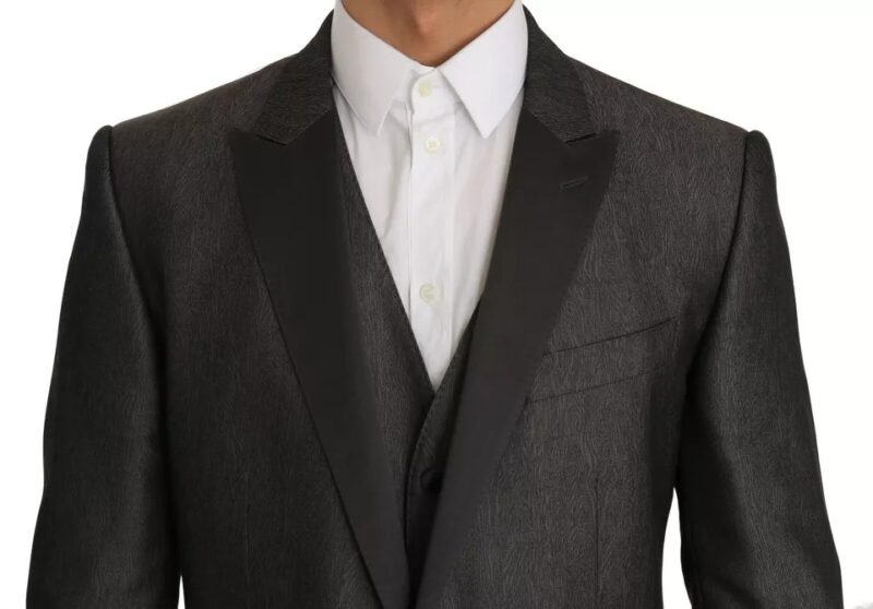 Dolce & Gabbana Gray MARTINI 2 Piece Vest Coat Blazer - Image 8
