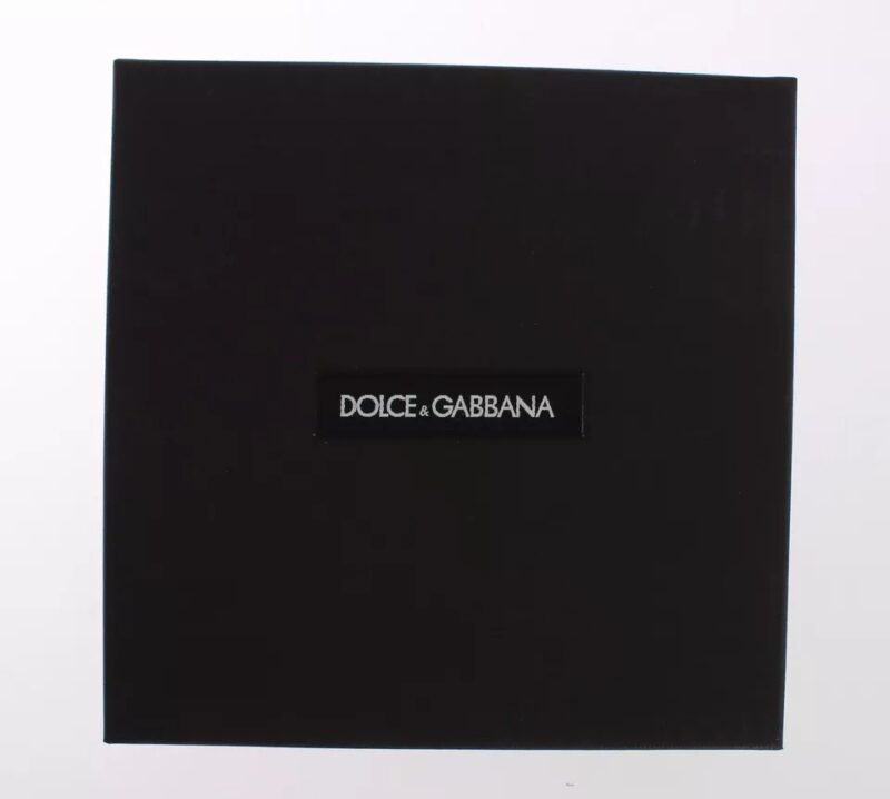 Dolce & Gabbana Red Yellow Raffia Leather Clasp Finder Keyring Keychain - Image 6