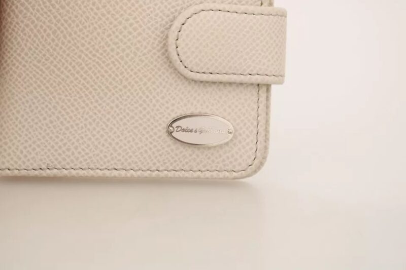 Dolce & Gabbana White Dauphine Leather Condom Case Holder Pocket Wallet - Image 7