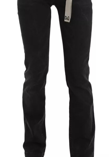 Dolce & Gabbana Black Slim Fit Cotton Jeans D&G Pants