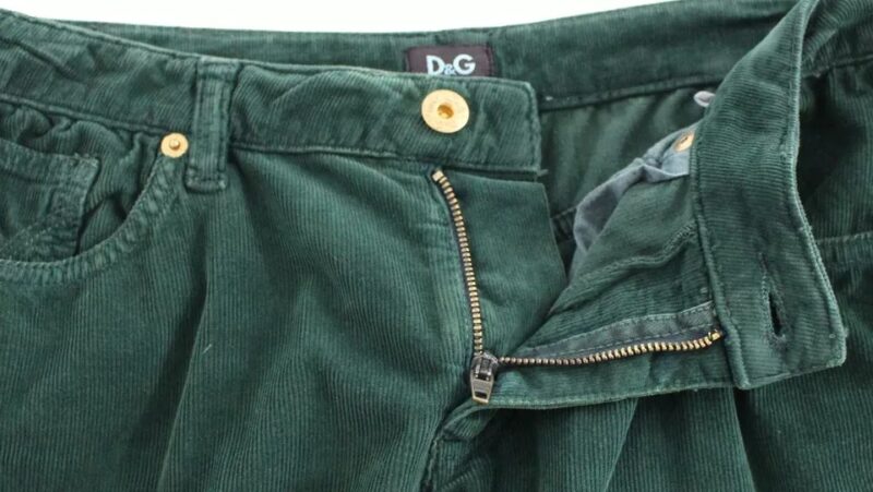 Dolce & Gabbana Green Cotton Corduroys SLIMMY Fit D&G Pants - Image 5