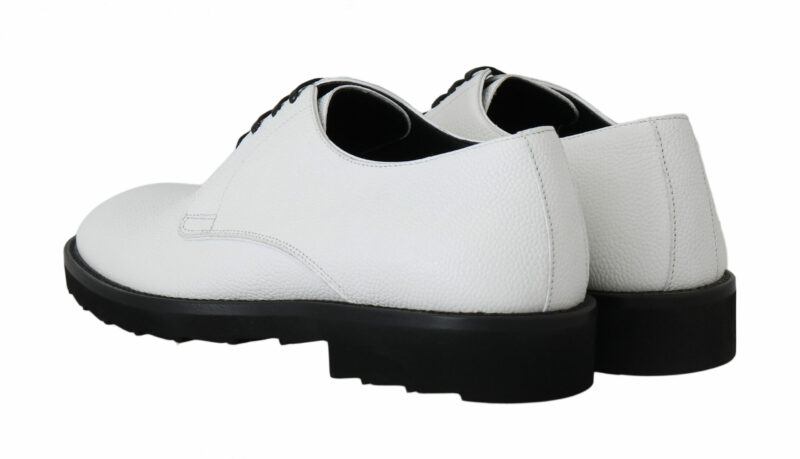 Dolce & Gabbana Elegant White Formal Leather Shoes - Image 5