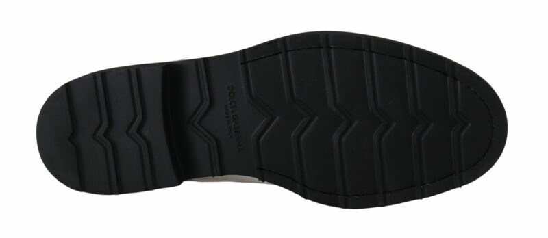 Dolce & Gabbana Elegant White Formal Leather Shoes - Image 7
