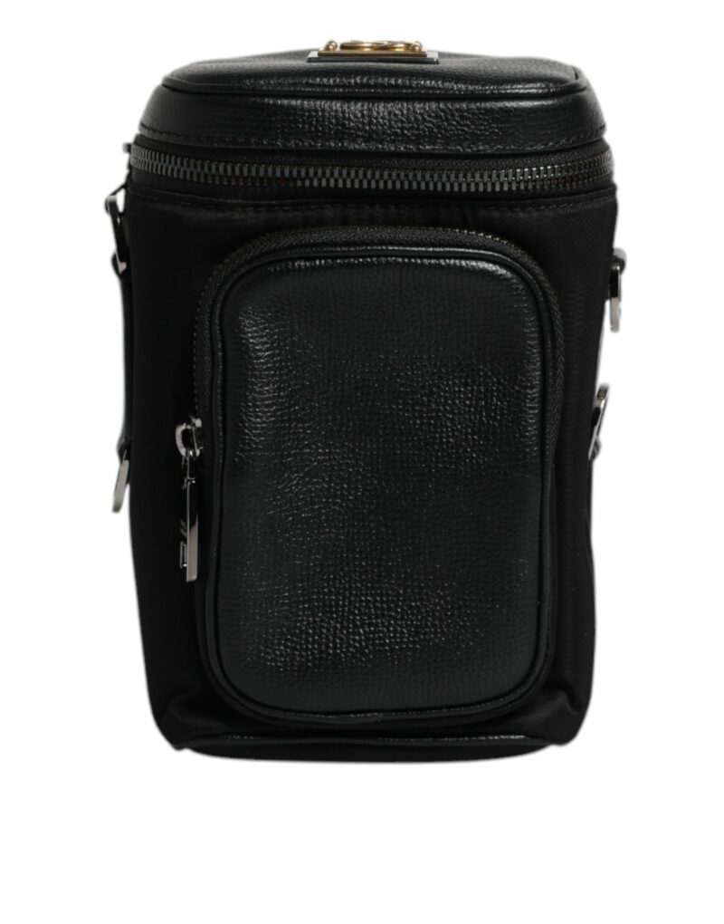 Dolce & Gabbana Black Leather Logo Purse Crossbody Camera Bag - Image 2