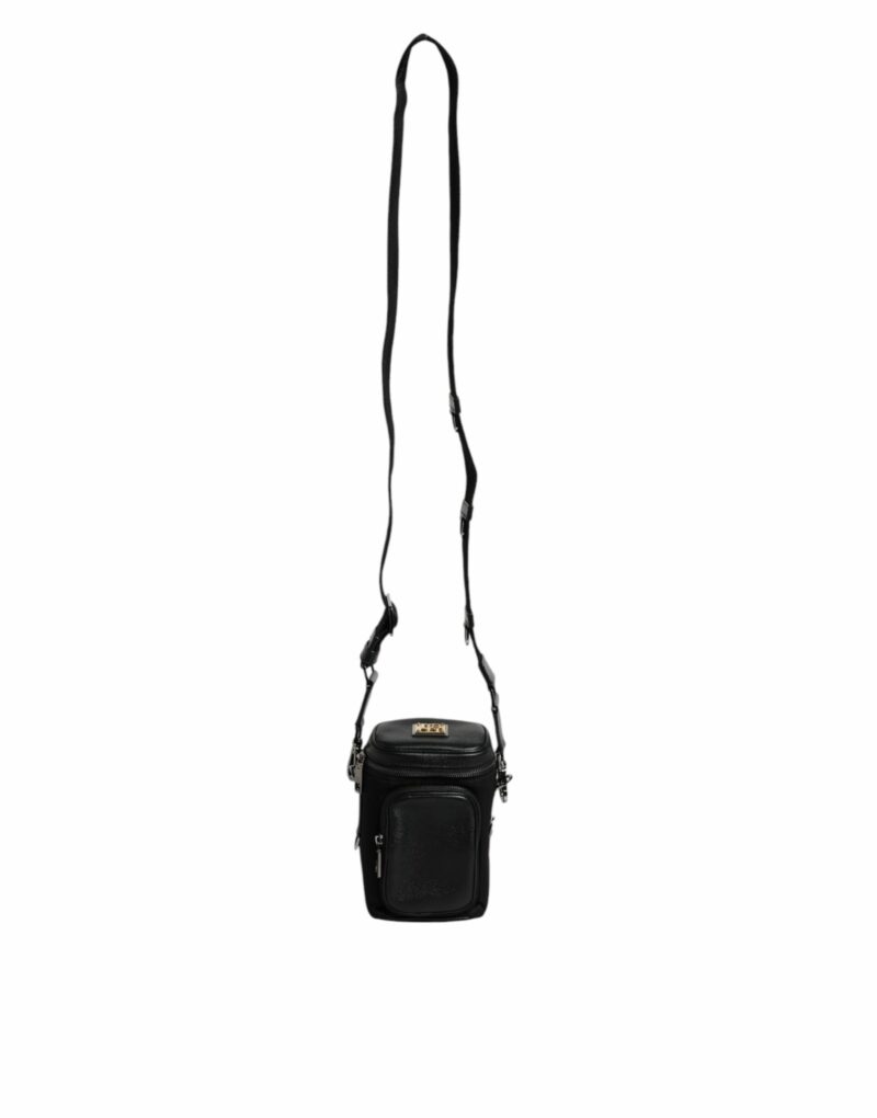 Dolce & Gabbana Black Leather Logo Purse Crossbody Camera Bag - Image 6