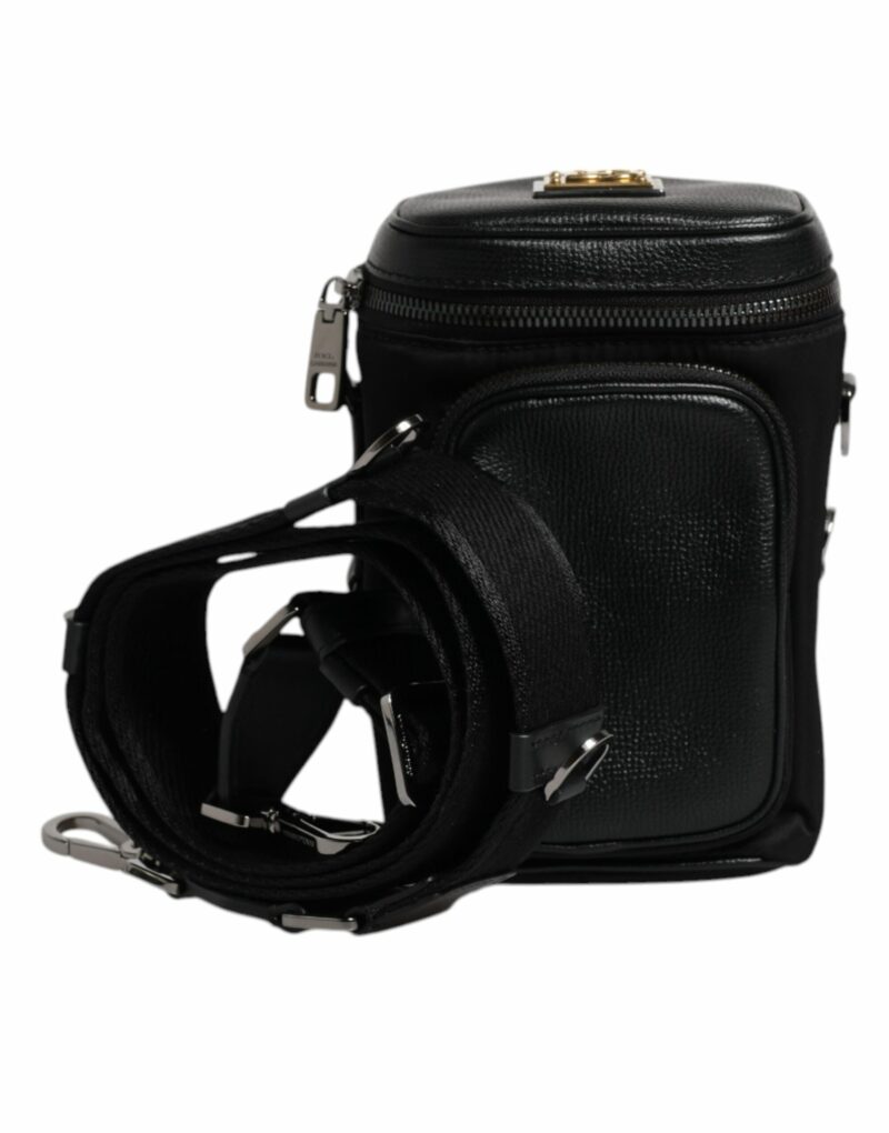 Dolce & Gabbana Black Leather Logo Purse Crossbody Camera Bag - Image 7