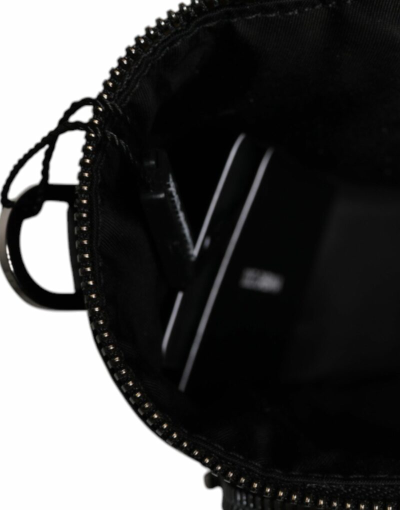 Dolce & Gabbana Black Leather Logo Purse Crossbody Camera Bag - Image 8