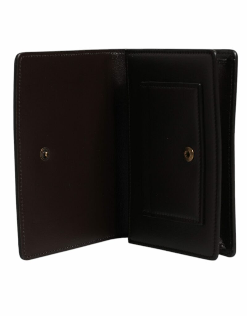 Dolce & Gabbana Brown Leather Bifold DG Logo Cardholder Sling Strap Wallet - Image 7