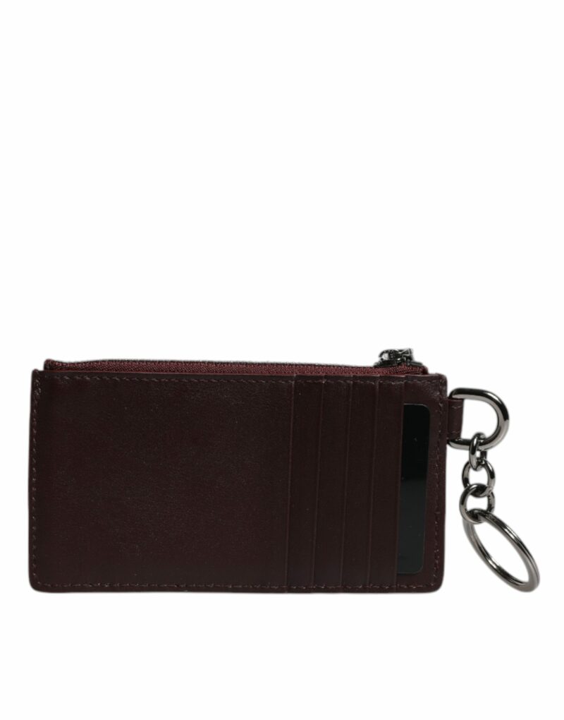 Dolce & Gabbana Brown Calfskin Leather DG Logo Card Holder Wallet - Image 4