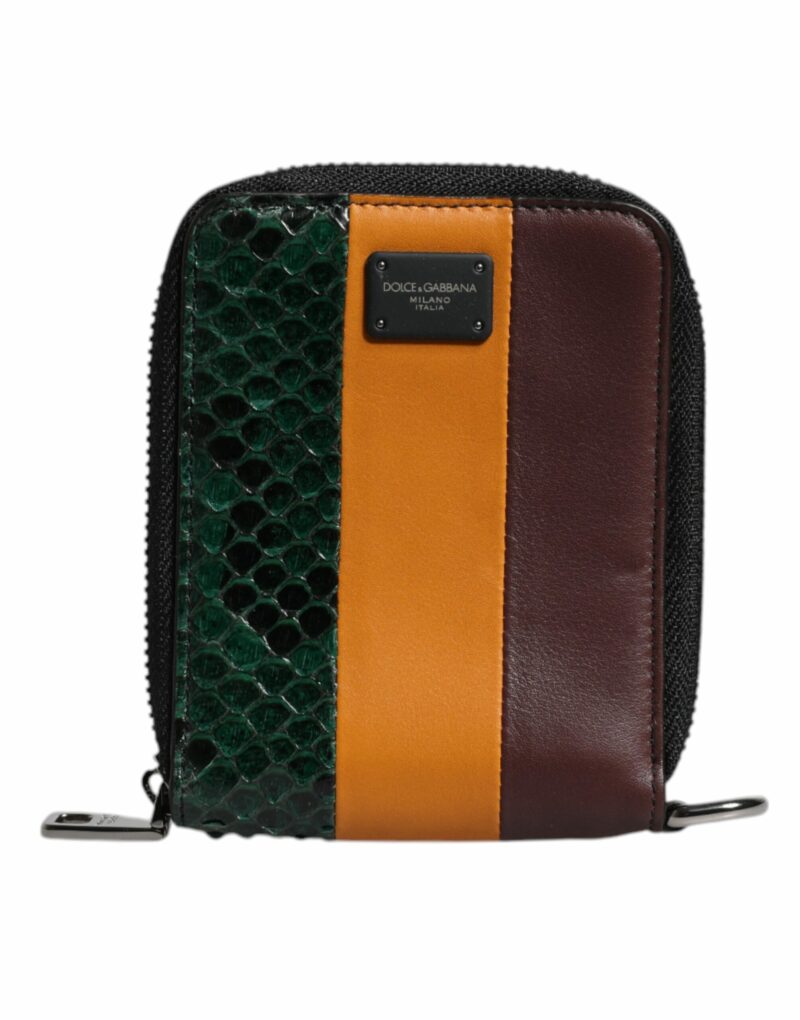 Dolce & Gabbana Multicolor Exotic Leather DG Bifold Card Holder Wallet - Image 2