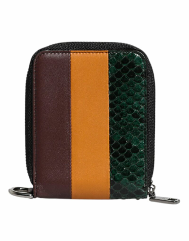 Dolce & Gabbana Multicolor Exotic Leather DG Bifold Card Holder Wallet - Image 4