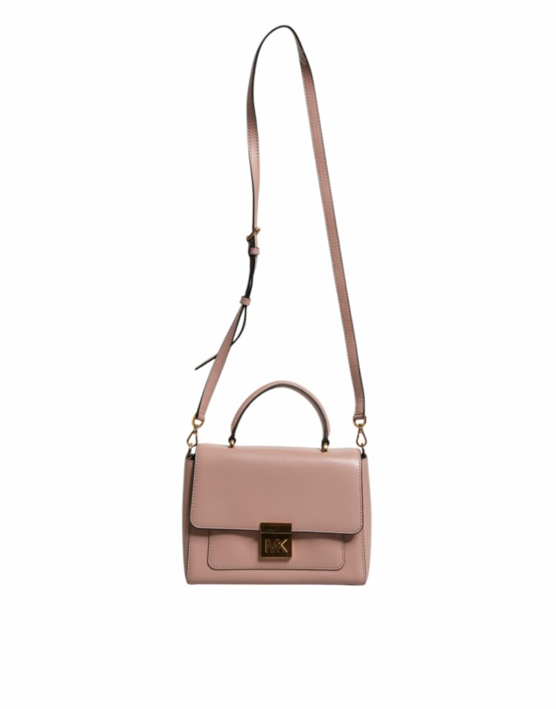 Michael Kors Pink Leather Logo Plaque Crossbody MINDY Satchel Bag - Image 2
