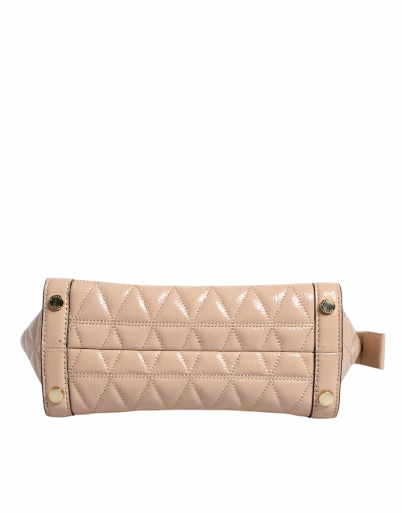 Michael Kors Peach Quilted Leather Logo Crossbody VIVIANNE Messenger Bag - Image 6