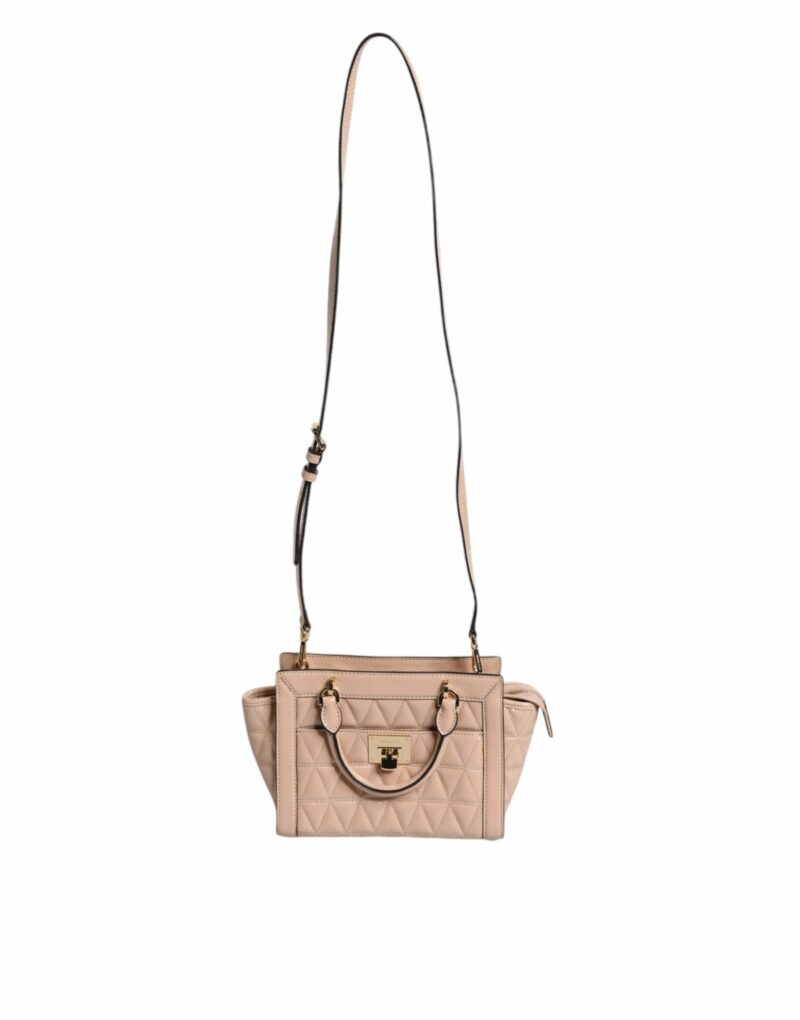 Michael Kors Peach Quilted Leather Logo Crossbody VIVIANNE Messenger Bag - Image 7