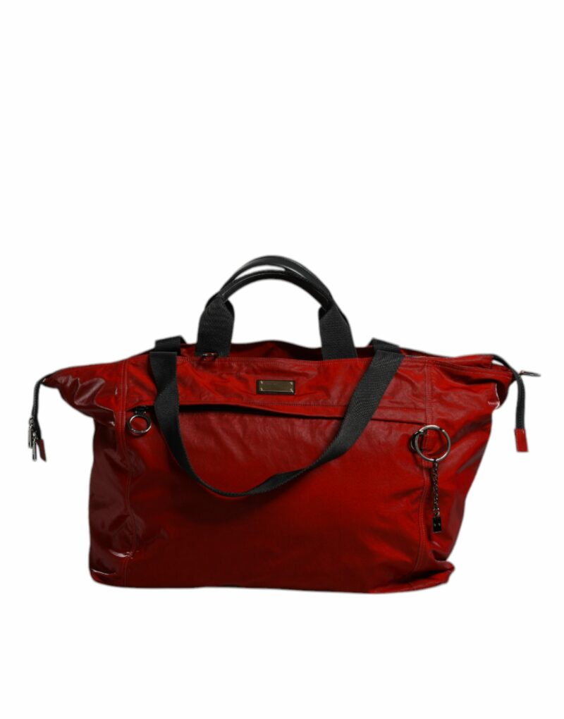 Dolce & Gabbana Red Nylon Calfskin Hand Shoulder Duffel Bag - Image 2
