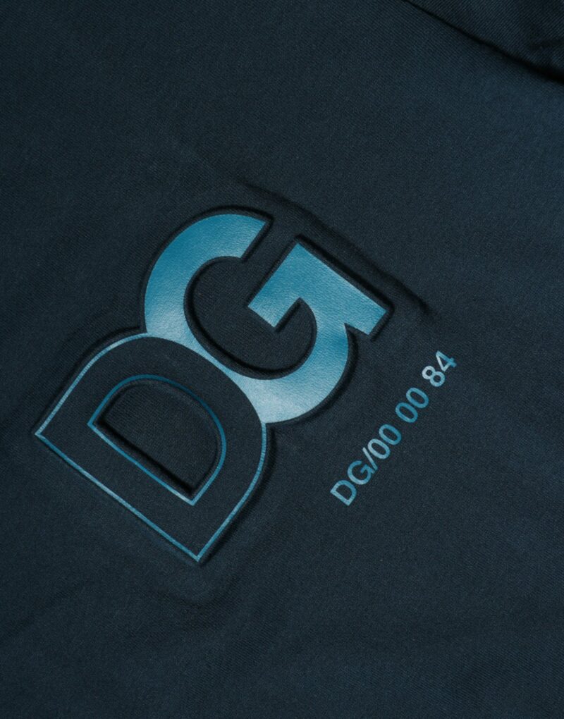 Dolce & Gabbana Blue Logo Crew Neck Short Sleeves T-shirt - Image 5