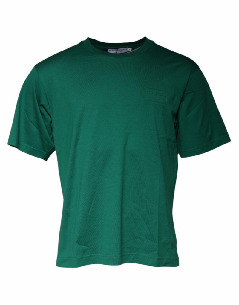 Dolce & Gabbana Green Logo Crew Neck Short Sleeves T-shirt - Image 2