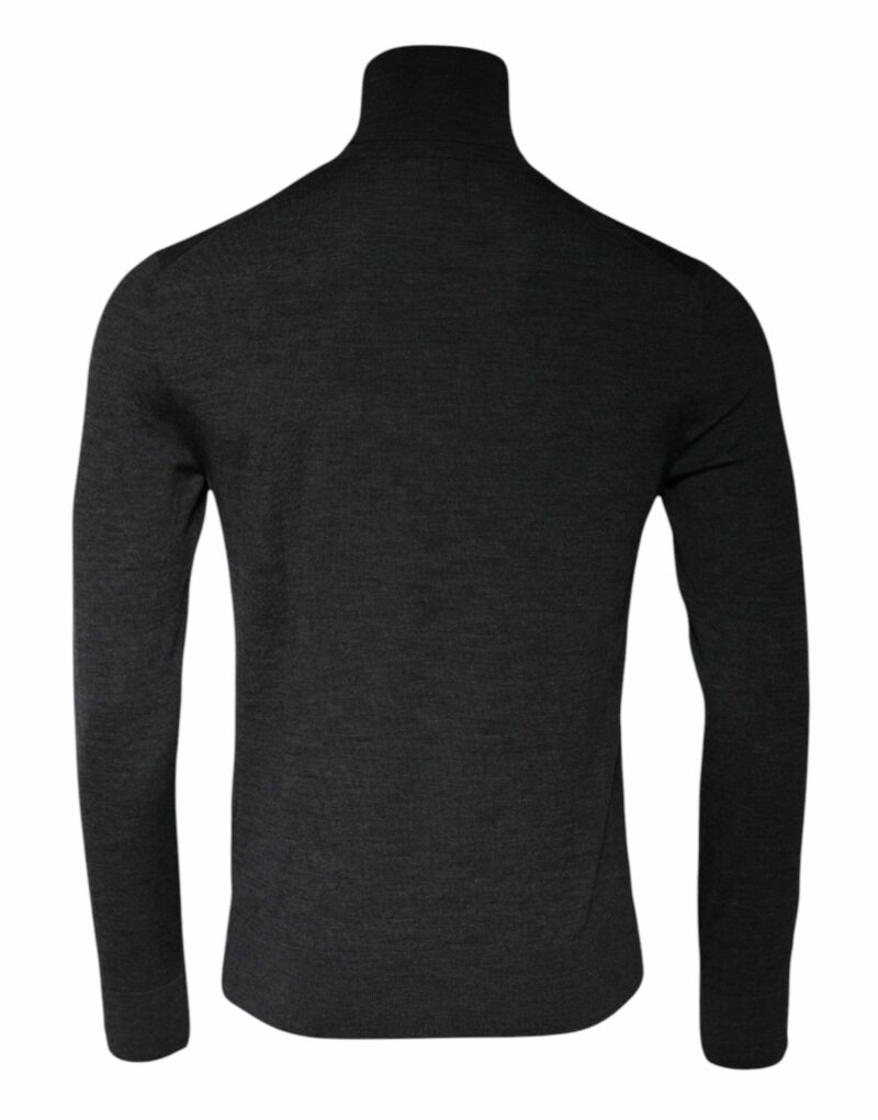 Dolce & Gabbana Gray Wool Knit Turtleneck Pullover Sweater - Image 4