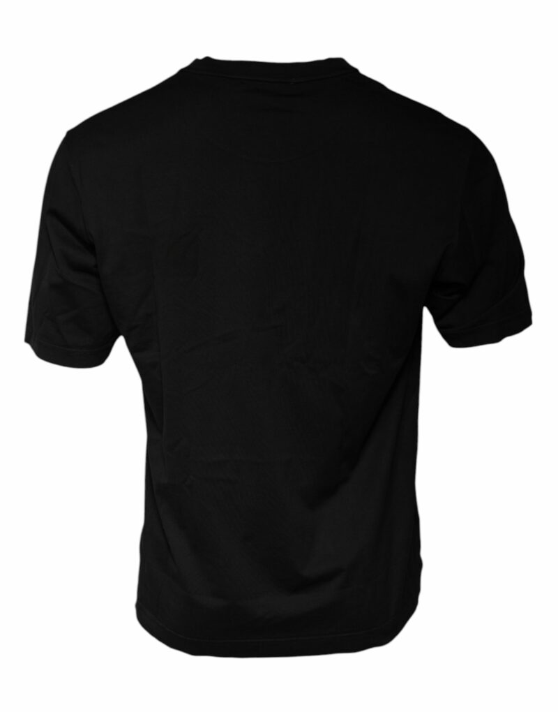 Dolce & Gabbana Black Cotton Crew Neck Short Sleeves T-shirt - Image 3
