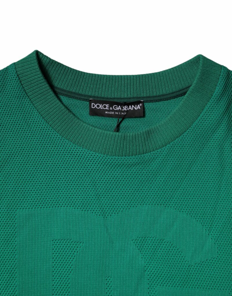 Dolce & Gabbana Green Logo Nylon Crew Neck Pullover Sweater - Image 4