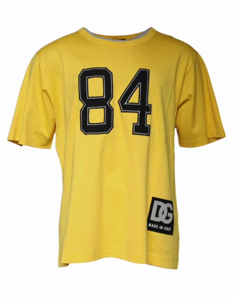 Dolce & Gabbana Yellow Crew Neck Short Sleeves T-shirt - Image 2